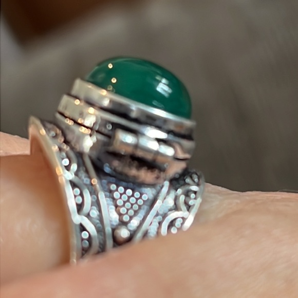 #391 Green Onyx Poison ☠️ Handcrafted Ring 💍 Size 10 NWOT - Picture 5 of 14